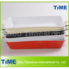 Rectangular Color Glazed Ceramic Bakeware (TM-1123)